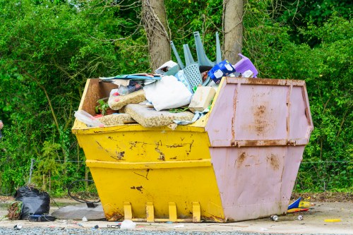 Waste clearance truck in Anerley with community background