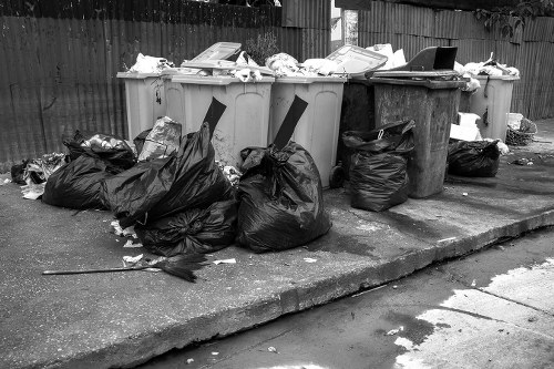 A clean street in Hampstead Garden Suburb with clear waste management infrastructure