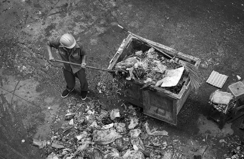 Professional waste clearance truck in Brentford