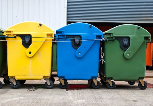 Eco-friendly waste management service showcasing recycling