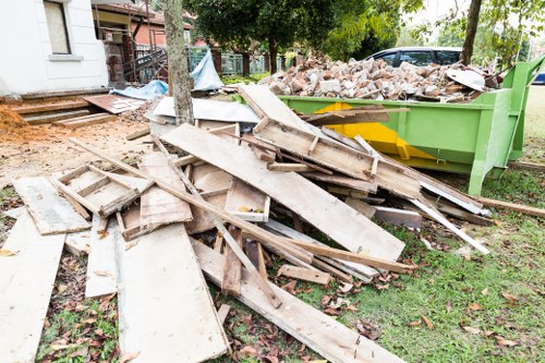 Community and safety discussion during waste clearance