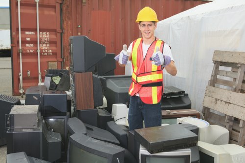 Professional house clearance team at work in London