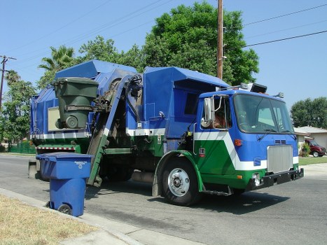 Waste clearance truck in Wanstead street