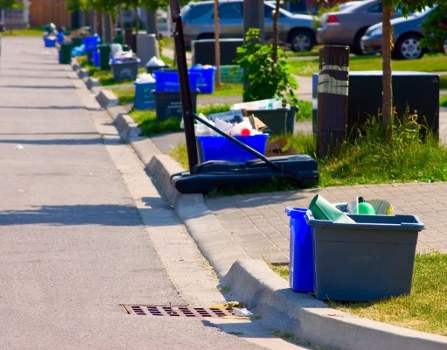 Modern waste disposal equipment in action