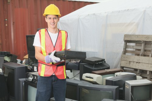 State-of-the-art waste management equipment in use