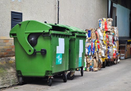 Community members participating in recycling activities in Emerson Park