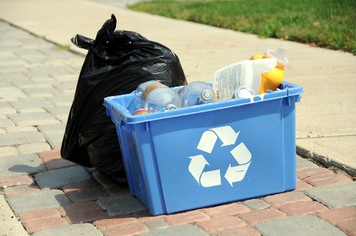 Community members participating in a local clean-up event