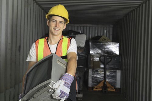 Professional waste clearance service truck in Belvedere