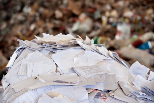 Ealing resident sorting recyclable materials