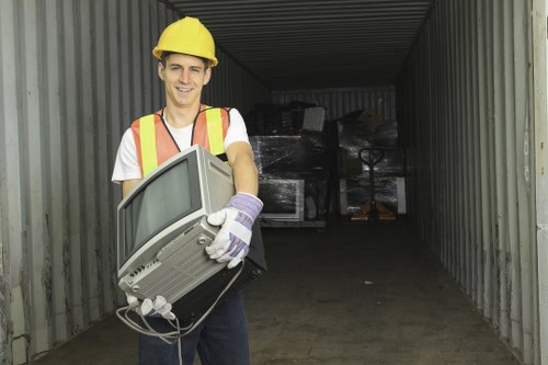 Residents assisting in waste clearance efforts