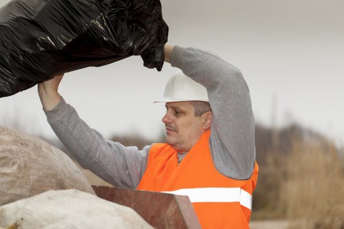 Recycling process at a waste clearance center in Ardleigh Green