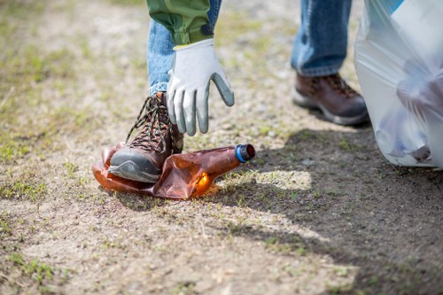 Team of professionals conducting waste clearance in Locksbottom